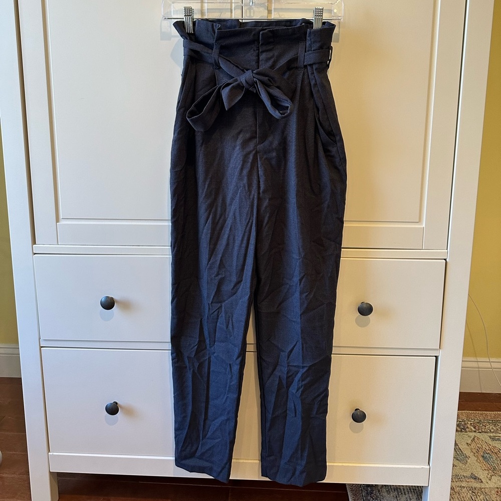 H&M Paper Bag Dress Belted Pants